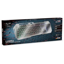 Speedlink Teclado Gaming LUNERA, Teclas Metálicas, Retroiluminación LED Rainbow, QWERTZ, USB, Negro