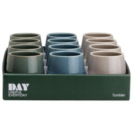 Day Vaso Diámetro 8 cm Altura 10,5 cm Colores Surtidos Azul Tapiz Verde Taladro Gris Sílex