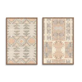 Cuadro Home ESPRIT Rojo Beige Gris 75 x 3 x 105 cm (2 Unidades) Precio: 219.68999943. SKU: B1E7THC4LL