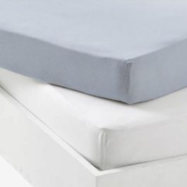 P'Tit Dodo PTI3700948342497 Juego de 2 Sábanas Bajeras Jersey 70x140 cm Blanco / Azul Claro