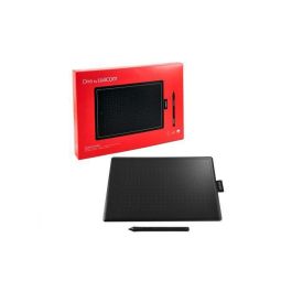 Wacom Tableta Gráfica One by Medium USB, Área de Trabajo 216 x 135 mm, Alámbrica, Lápiz Óptico, Color Negro y Rojo
