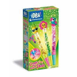 Clementoni CLE8005125187904 - Mini Taller 'Crea Tus Bolígrafos' con Tema Tropical - Set 3 Bolígrafos Personalizables - Niños +6 Años
