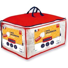 Pack edredón 220 x 240 cm + 2 almohadas 60 x 60 cm - Splendor - Relleno 100% Poliéster FCS 300 g/m² - Blanco - DODO