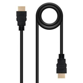 Nanocable 10.15.1700 Cable HDMI 1.4 Alta Velocidad 4K 3D HEC ARC Conectores Oro, Multiapantallamiento Macho-Macho 1m Negro