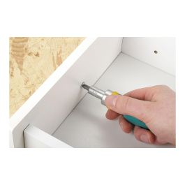 Wolfcraft Mini Atornillador Manual con Carraca y 5 Puntas para Atornillar y Desatornillar