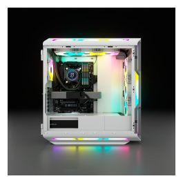 Corsair iCUE 5000T RGB Midi Tower Blanco PC Gaming con Panel de Vidrio Templado y Iluminación RGB