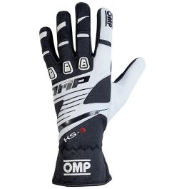 Omp OMPKB0-2743-B01-076 Guantes de Karting Ks-3 Negro-Blanco Talla XXS, modelo renovado con agarre de gamuza y silicona Precio: 50.49999977. SKU: S3706281