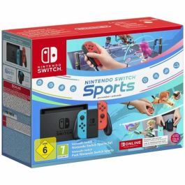 Consola Nintendo Switch  Neon Blue y Neon Red + Nintendo Switch Sports (preinstalado) + 12 meses de suscripción a NSO (Código)