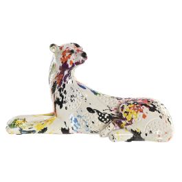DKD Home Decor Figura Leopardo Resina Multicolor Blanco 23.5 x 9 x 12.5 cm (2 Unidades) Precio: 17.99000049. SKU: B1389KXQ3P