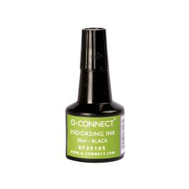 Tinta Tampon Q-Connect Negro Bote 28 mL