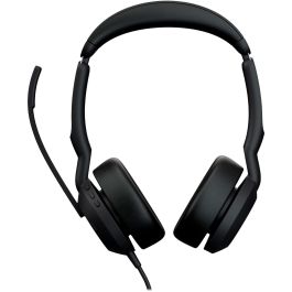 Jabra Evolve2 50 MS Stereo Auriculares Inalámbricos y Alámbricos para Oficina/Centro de Llamadas Optimizados para Microsoft Teams Negros