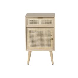 Mesita De Noche Scandi DKD Home Decor Natural Dorado 37 x 70 x 42.2 cm