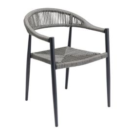 Sofa Terraza Y Jardin DKD Home Decor Negro Gris Oscuro 55 x 76 x 131 cm