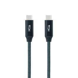 Nanocable 10.01.4301-L150-COMB Cable USB-C a USB-C 3.2 Gen2x2 20Gbps 100W E-mark 4K/60Hz 1.5m Gris/Negro