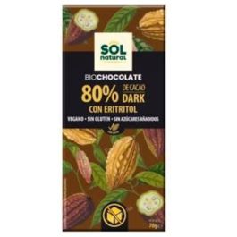 SOLNATURAL Chocolate 80% Cacao con Eritritol Tableta 70g Bio Vegan Sin Gluten Sin Azúcares Ni Lactosa Precio: 5.5. SKU: B1C9EWBE6Q