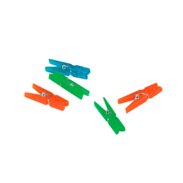 Q-connect Pinza Fantasia 32 mm Caja de 10 Unidades Colores Surtidos Plástico