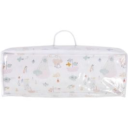 Tineo Colchón nómada Globos para Bebé 120x60x4 cm Blanco. Colchoneta de viaje extraíble con base aislante y funda con asa.