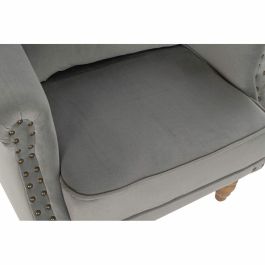 Sillón DKD Home Decor Natural Gris claro Madera de caucho 73 x 75 x 87 cm