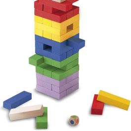 Juego block a block colores de madera 8x30x8 cm