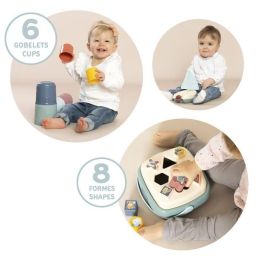 Smoby SMO3032161401041 Little Smoby Caja Despertar y Baño con 3 Juegos Sensoriales para Bebés +12 Meses Fabricado en Francia