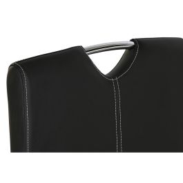 DKD Home Decor Silla de Comedor Moderna | Negro | Materiales: Metal, PU | Dimensiones: 59 cm (Ancho) x 45 cm (Profundo) x 102 cm (Alto)