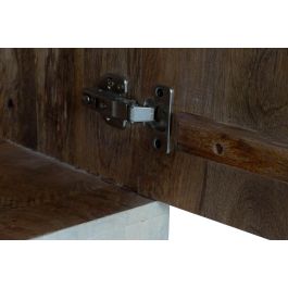 DKD Home Decor Mueble TV Beige Mango y Metal 40 x 60 x 175 cm