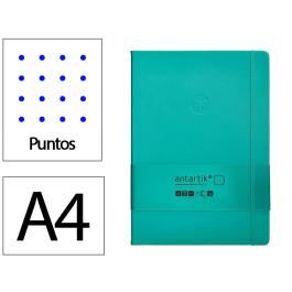 Antartik Cuaderno A4 Tapa Dura con Gomilla, Hojas de Puntos Turquesa, 100 Hojas, 80gr, Certificación FSC Precio: 11.49999972. SKU: B1K96RJCZN