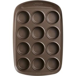 Pyrex 1452002 Molde para Muffins de Acero al Carbono, Antiadherente, 12 Agujeros
