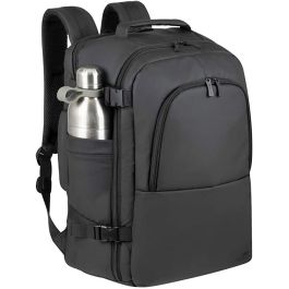 Rivacase 8465 Tegel Eco Negro - Mochila profesional ecológica con compartimento para portátil, resistente al agua