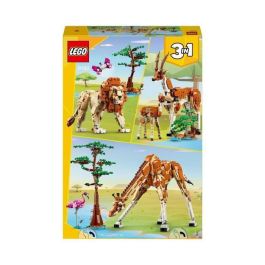 LEGO 31150 Creator 3en1 Safari Animales Salvajes, Juguete con Figuras: Jirafa, Gacelas y León