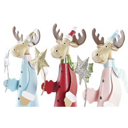 Figura Navidad Fantasia DKD Home Decor Rojo Azul 7 x 24 x 5 cm (6 Unidades)