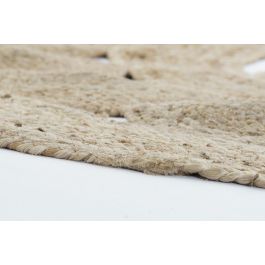 DKD Home Decor Alfombra Tropical Marrón Claro Yute Poliéster 200 x 200 cm