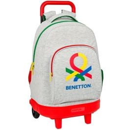 Mochila Escolar con Ruedas Benetton Pop Gris (33 x 45 x 22 cm) Precio: 42.50000007. SKU: S4308061
