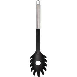 Quid Cucharón de Plástico con Mango de Acero Inoxidable Utensilio de Cocina Habitat Negro Mate 35x7x5 cm Apto Lavavajillas Precio: 1.88999943. SKU: S2700784