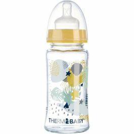 Thermobaby THE3023192242536 Calentador de Biberones con Botella de Vidrio 230 ml, Botella y Dosificador de Leche, Babero