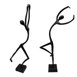 DKD Home Decor Figura Negro Aluminio Baile 12 x 76 x 28 cm (2 Unidades) Precio: 105.50000043. SKU: B148Z38VKW