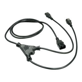 Lindy Cable Divisor IEC C14 a 2 x IEC C13 de 1m para PC, Impresoras, Monitores y Equipos de Audio