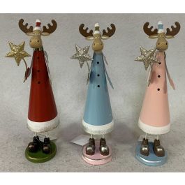 DKD Home Decor Figura Navidad Fantasía Reno Metal Rojo, Azul, Rosa 7x24x5 cm (6 Unidades Surtidas) Precio: 27.42102. SKU: B18KCTD3EK