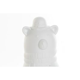 DKD Home Decor Lámpara Sobremesa Kids Blanco Porcelana Oso Led 17 x 23 x 12 cm