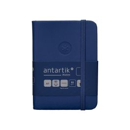 Cuaderno Con Gomilla Antartik Notes Tapa Dura A7 Hojas Lisas Azul Marino 80 Hojas 80 gr Fsc