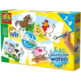 Ses Creative 14455 Colorear en el Agua Animales de Granja - Juego de Pintura Mágica Reutilizable con Pincel Precio: 23.94999948. SKU: B1DEG9QCK4