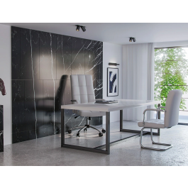 Q-connect Silla de Dirección Piav Simil Piel Base Metálica Ruedas Premium Color Blanco Altura Máxima 1250 mm, Anchura 610 mm, Profundidad 700 mm