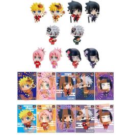 Megahouse Set de 10 Figuras de PVC con Postales Naruto Shippuden