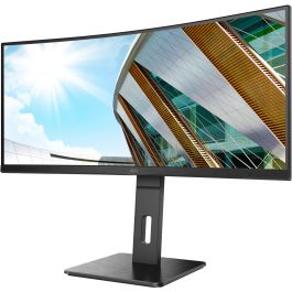 AOC CU34P2A Monitor Curvo de 34" Quad HD (3440x1440) VA 1ms 100Hz, HDMI, DisplayPort, USB, VESA, Altavoces, Negro