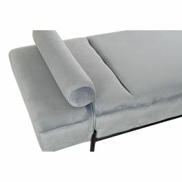 Divan Moderno DKD Home Decor Azul Celeste Negro 59 x 42 x 140 cm