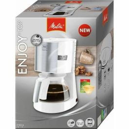 MELITTA 1017-03 Disfruta de la cafetera Top Glass Blanco / Acero cepillado 1017-03