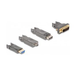 DeLOCK Cable Óptico Activo HDMI 8K 60Hz 48 Gbit/s 25 m - Incluye Adaptadores Micro HDMI a VGA y HDMI, Chapado en Oro