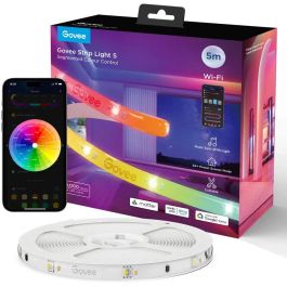 Govee Tira de Luz LED Inteligente H612A, Wi-Fi/Bluetooth, 5 Metros, Blanco, Control por Voz, Compatible con Alexa y Google Assistant, Multi-color Precio: 44.6369. SKU: B19ERMFDB5
