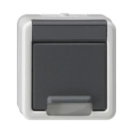 GIRA 441430 Toma de enchufe Schuko con tapa abatible y protección SafetyPlus, IP44, color gris, 250V, 16A Precio: 38.50000022. SKU: B1EDVNZMFX