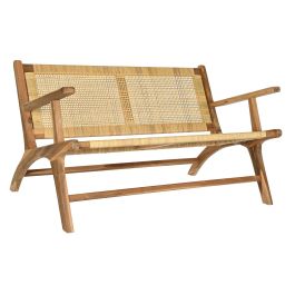 DKD Home Decor Banco Marron Natural 120 x 76 x 68 cm